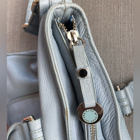 Marc by Marc Jacobs Blue Hobo Crossbody Bag 100% Cow Leather - Picture 10 of 16